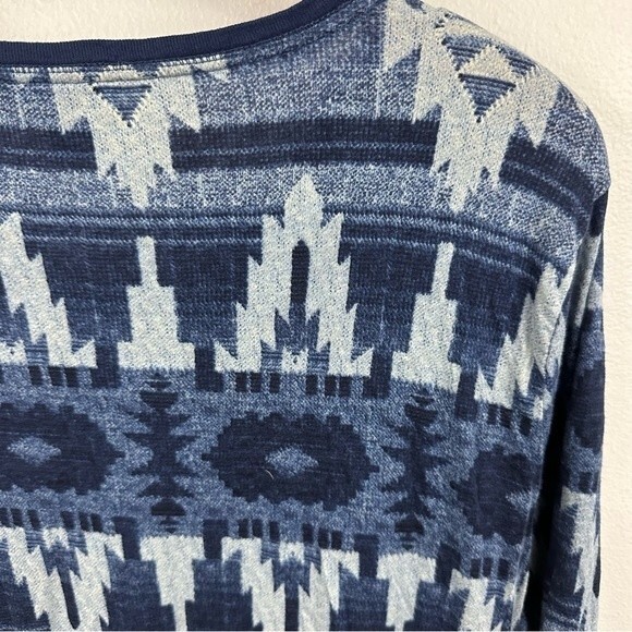 Lauren Ralph Lauren Blue Aztec Skater Dress Size Large - Picture 9 of 11